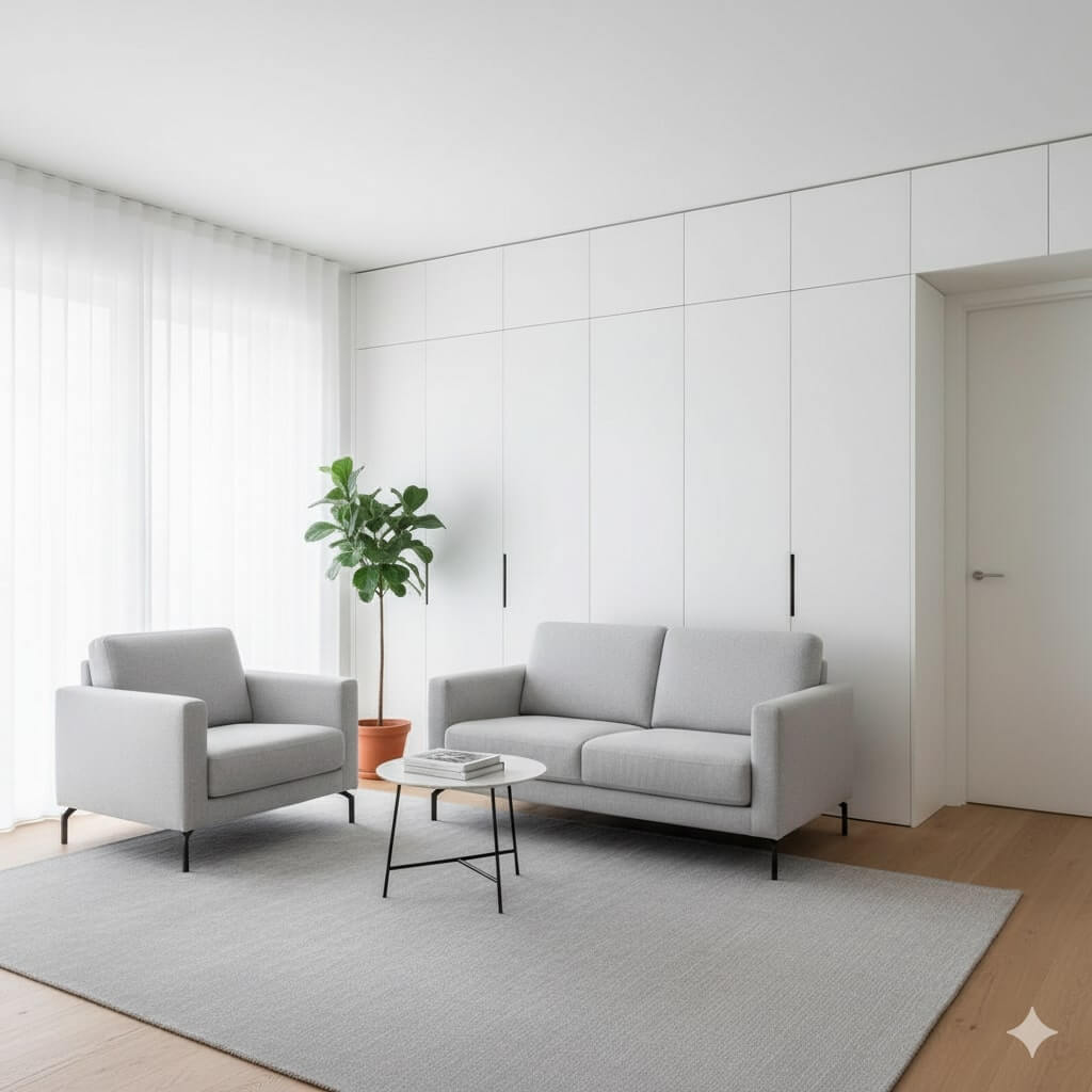 Mẫu phòng khách phong cách tối giản (Minimalist)