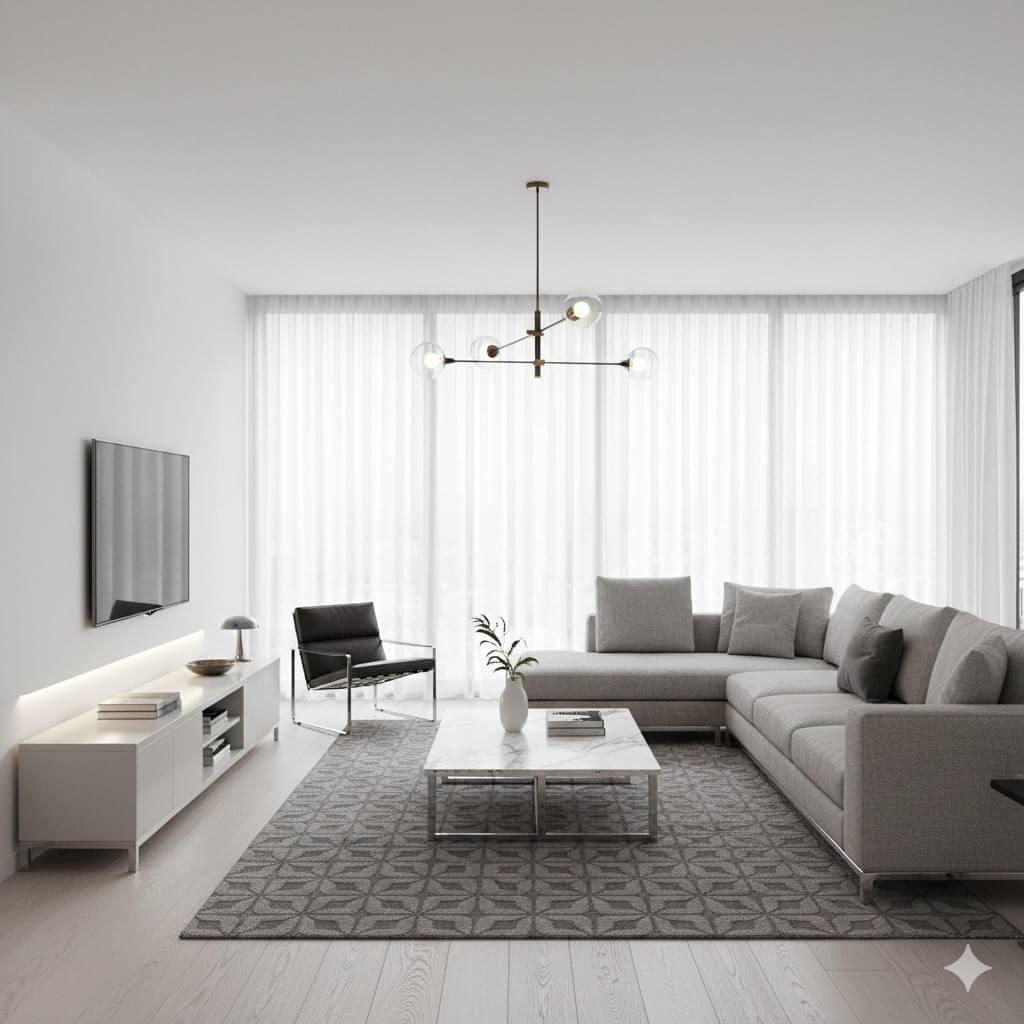 Phong cách phòng khách Hiện đại (Modern / Contemporary)