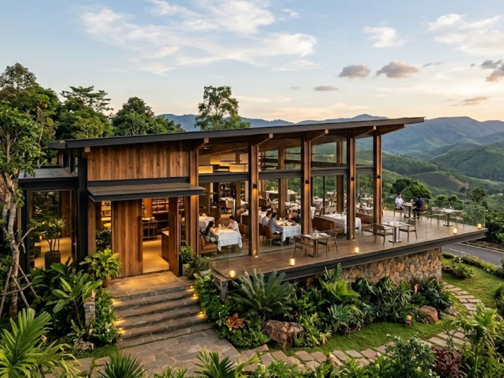 Thiết kế nhà hàng phong cách Modern Luxury