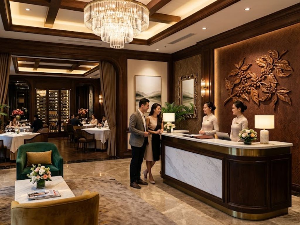 Thiết kế khu đón khách - lễ tân đẹp