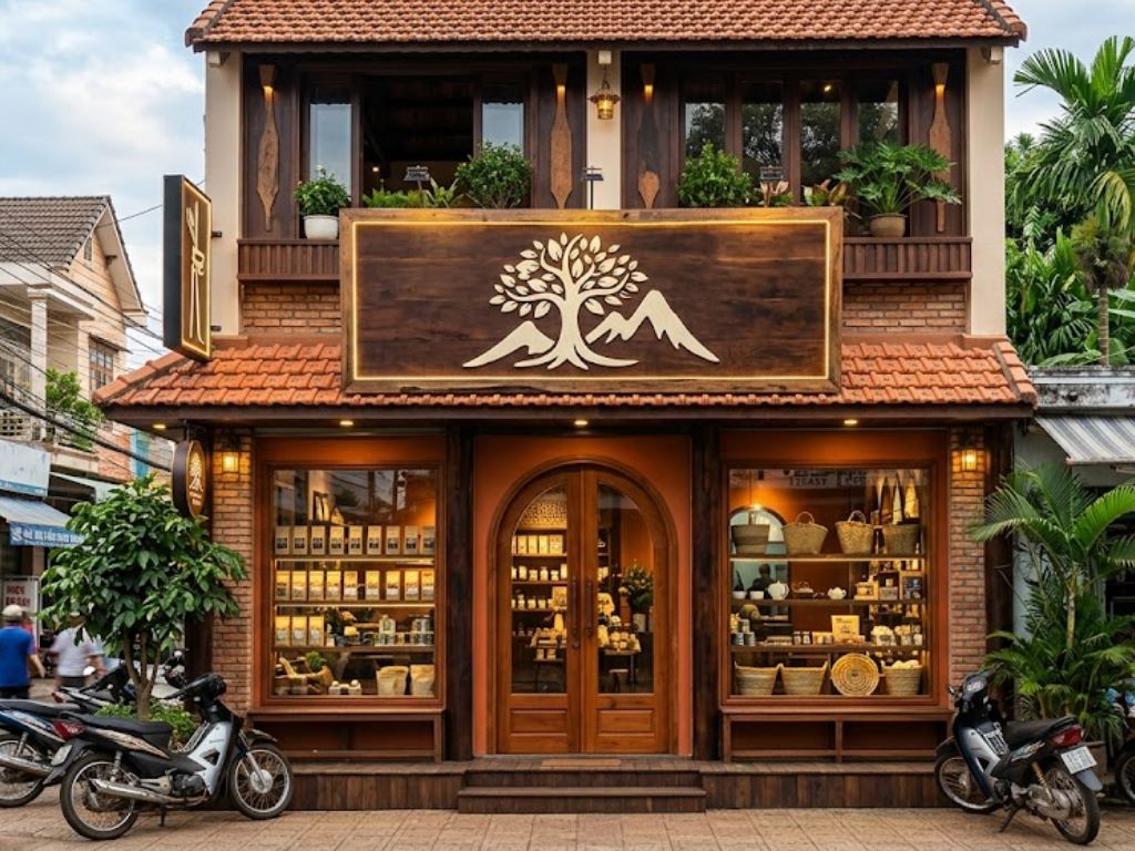 Thiết kế mặt tiền shop hiệu quả thu hút