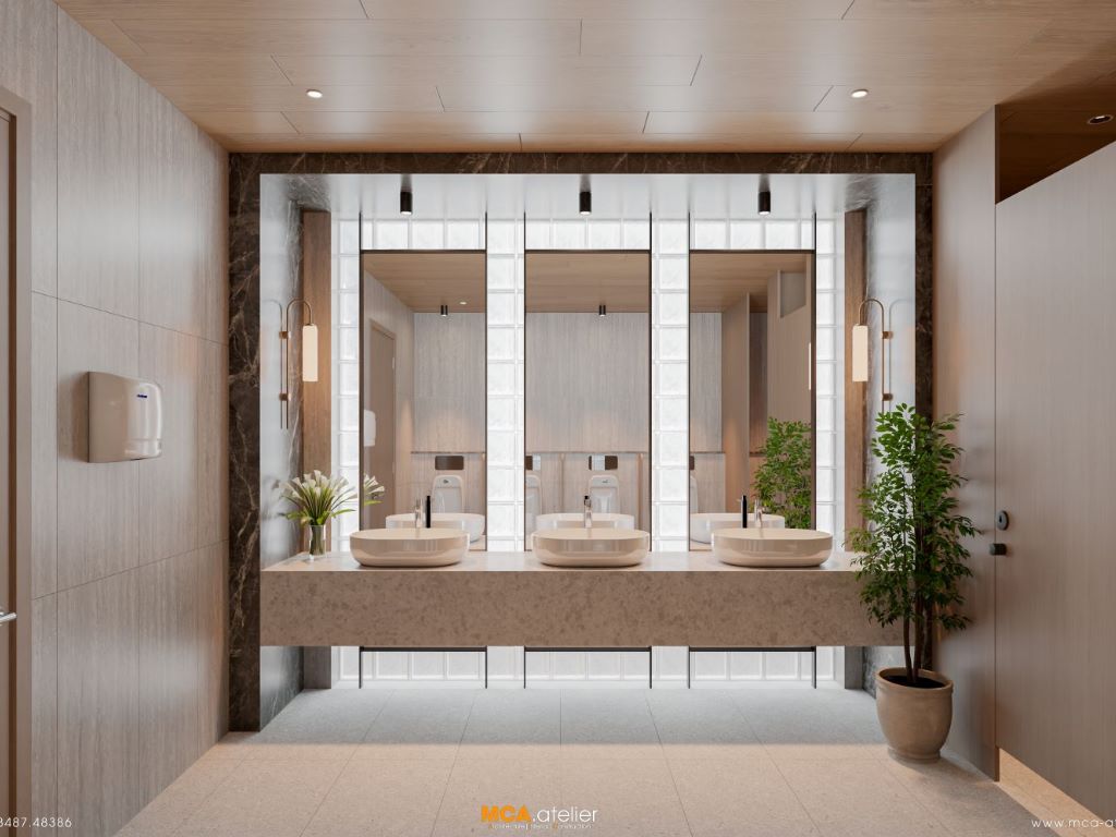 Thiết kế nhà vệ sinh nhà hàng cao cấp