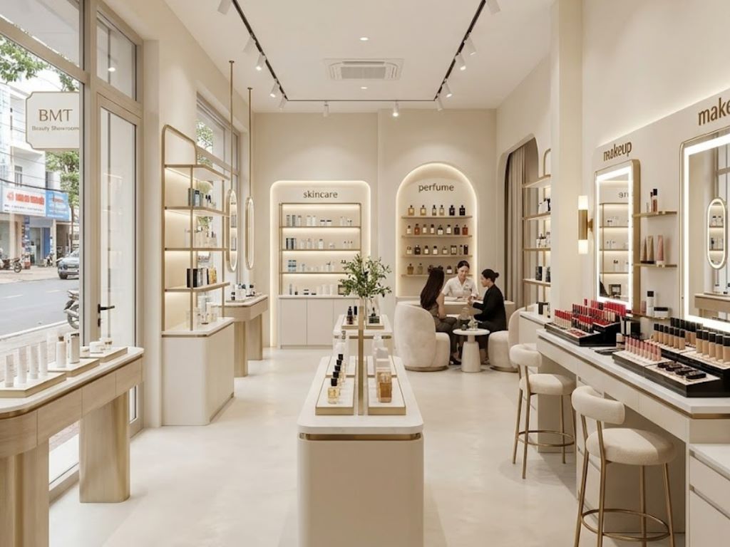 Thiết kế showroom mỹ phẩm làm đẹp
