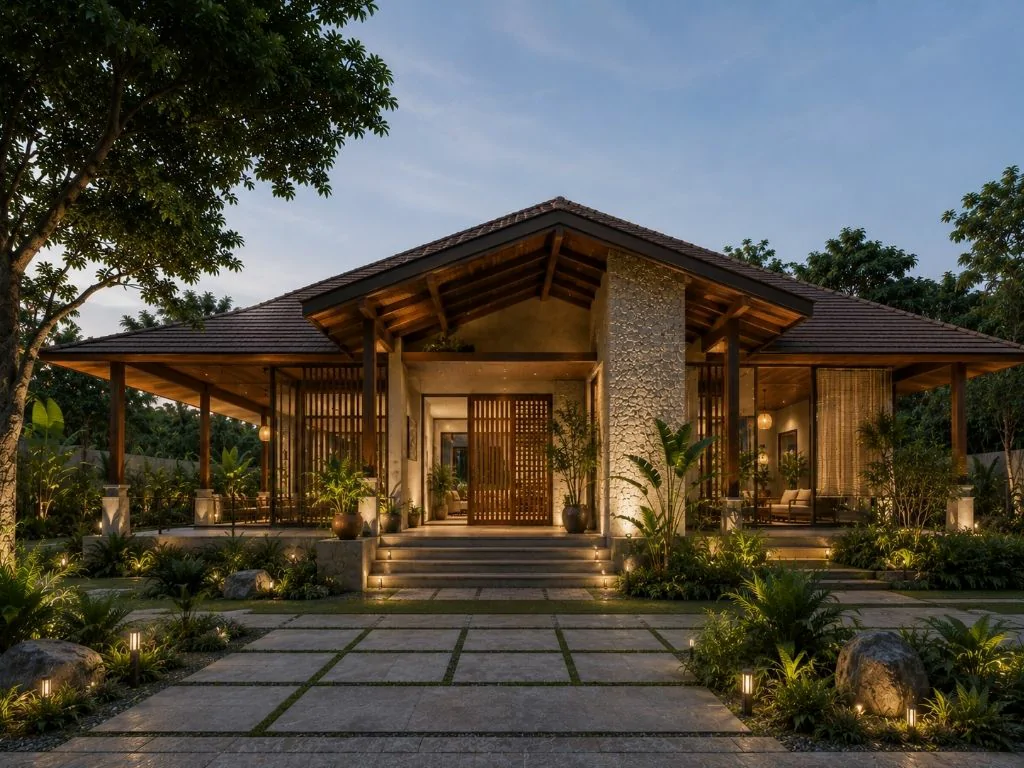 Mẫu nhà biệt thự vườn 1 tầng đẹp