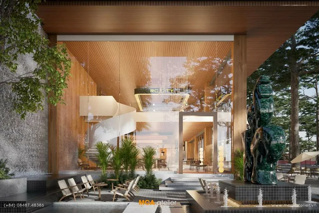 Lối vào quán cafe Việt Thái
